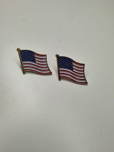 新时代收藏徽章红藏拍卖(第二十七场)  徽章纸品证书杂项 - 美国特情局国旗证章 政客们的保镖佩戴
