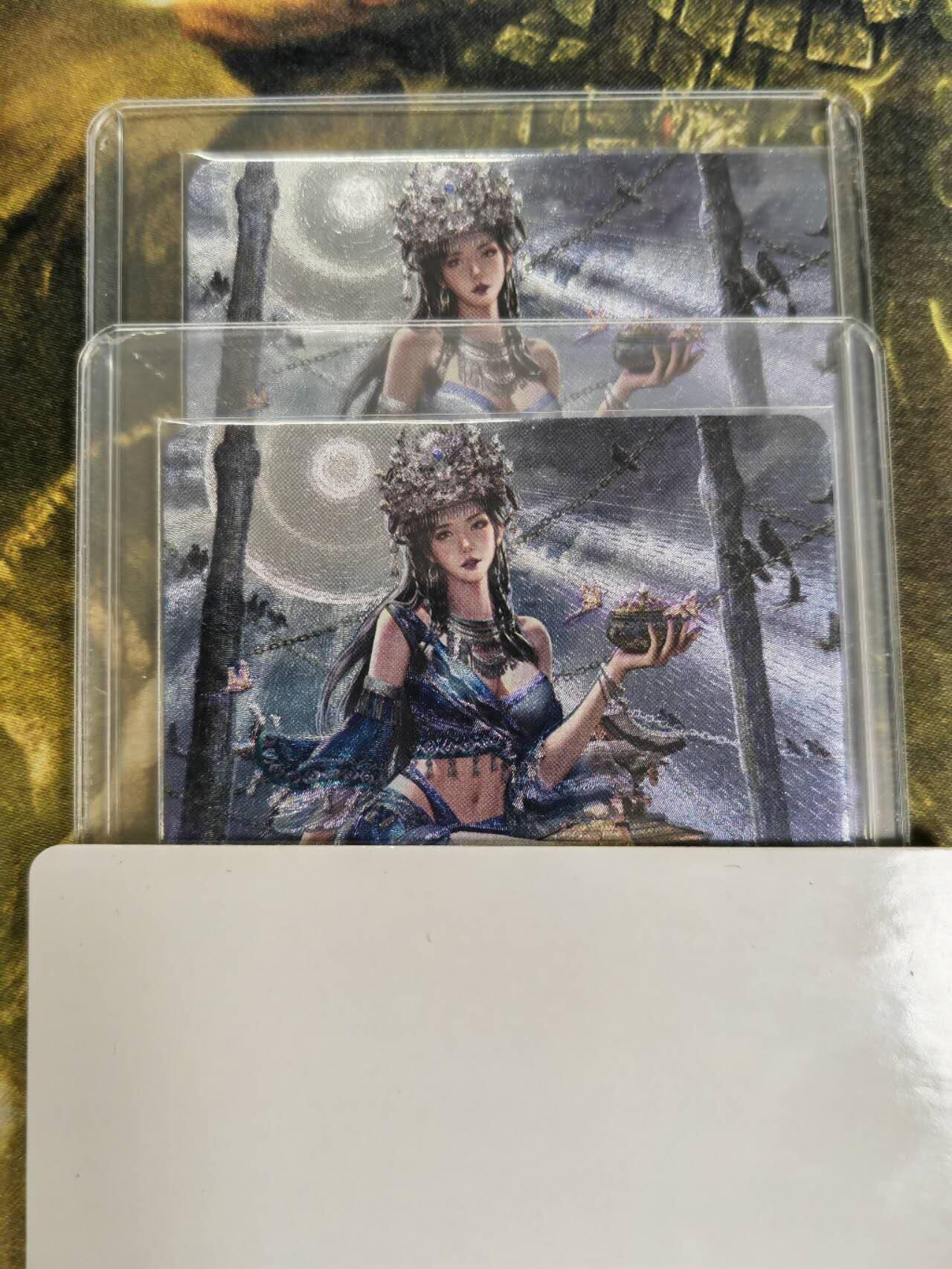 阳大大卡牌拍卖第77期（持续收拍品，周五晚上九点截拍，进群福利早知道） 卡卡有趣 上古十大女妖 欧丽丝野渐变双服饰 折光粗闪 带卡膜卡夹