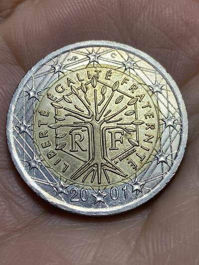 2025年第一百一十六场(总第一百四十二场）外国好品散币(免佣金) - 法国🇫🇷2001年2欧元