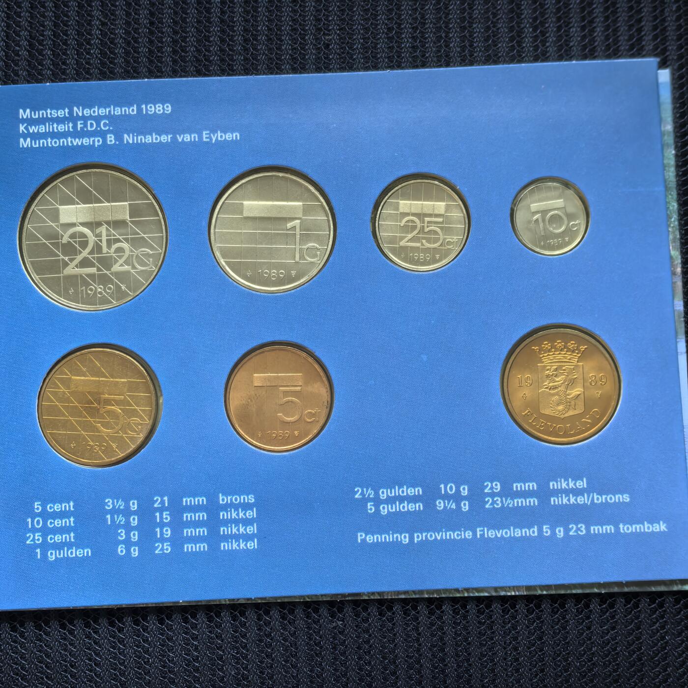 道一币馆币章第一百五十一场 原包装 荷兰1989年套币6枚+纪念章