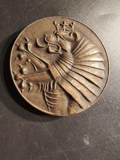 老王徽章第158期 - 德国联邦总理赫尔穆特·科尔大铜章    直径56mm.   重量118.6g
