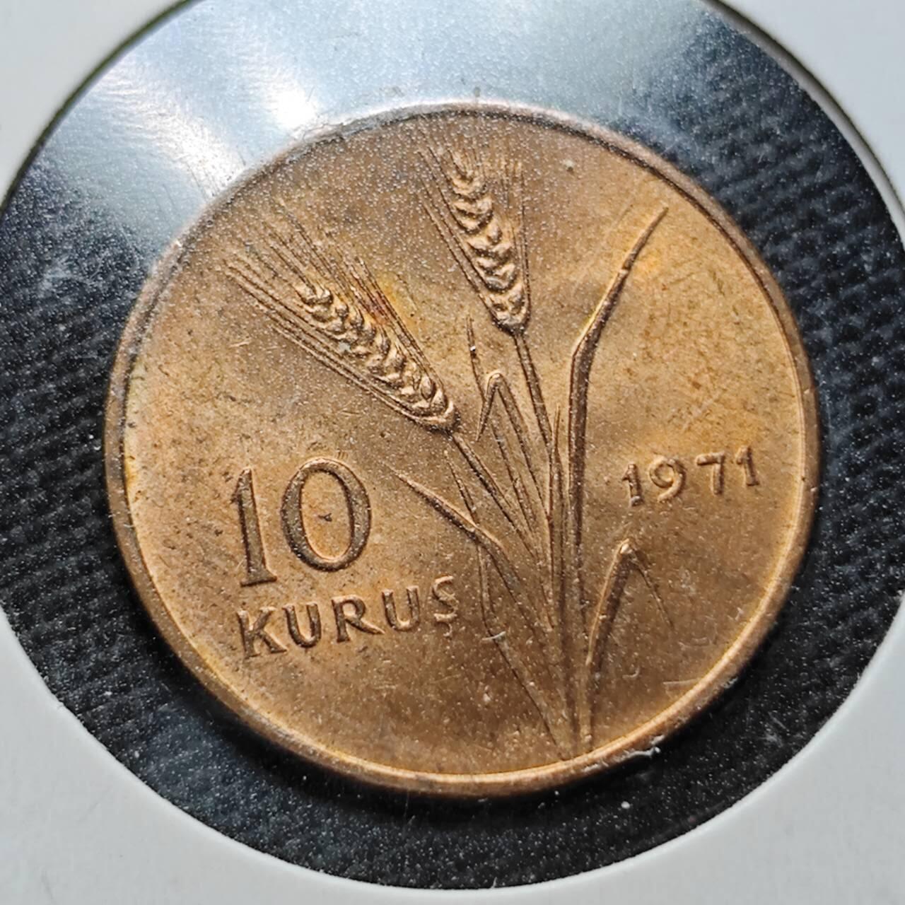 KK钱币收藏小铺  第357场  2月预留时间 周末发货  土耳其农粮纪念币 好品10库鲁