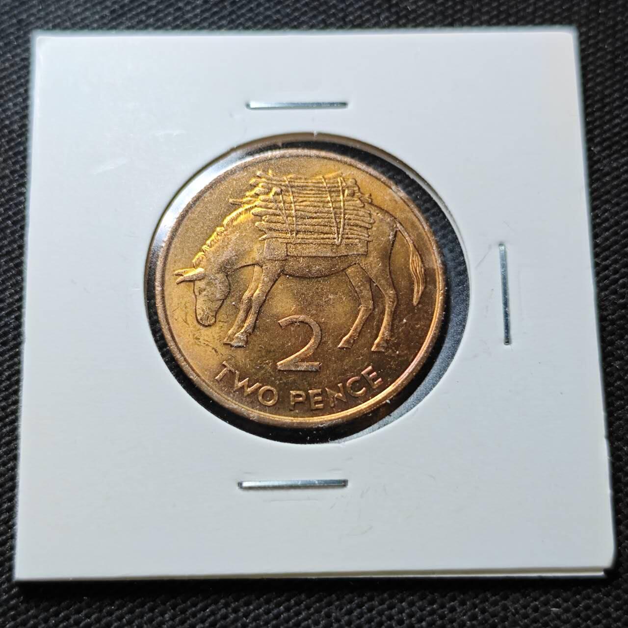 KK钱币收藏小铺  第357场  2月预留时间 周末发货  1984英属圣赫勒拿和阿森松2便士