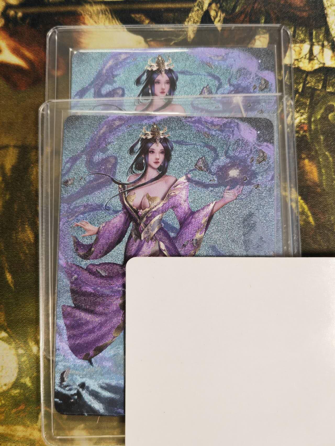 阳大大卡牌拍卖第77期（持续收拍品，周五晚上九点截拍，进群福利早知道） 卡卡有趣 上古十大女妖 长留仙子•瑰氏渐变双服饰 折光粗闪 带卡膜卡夹