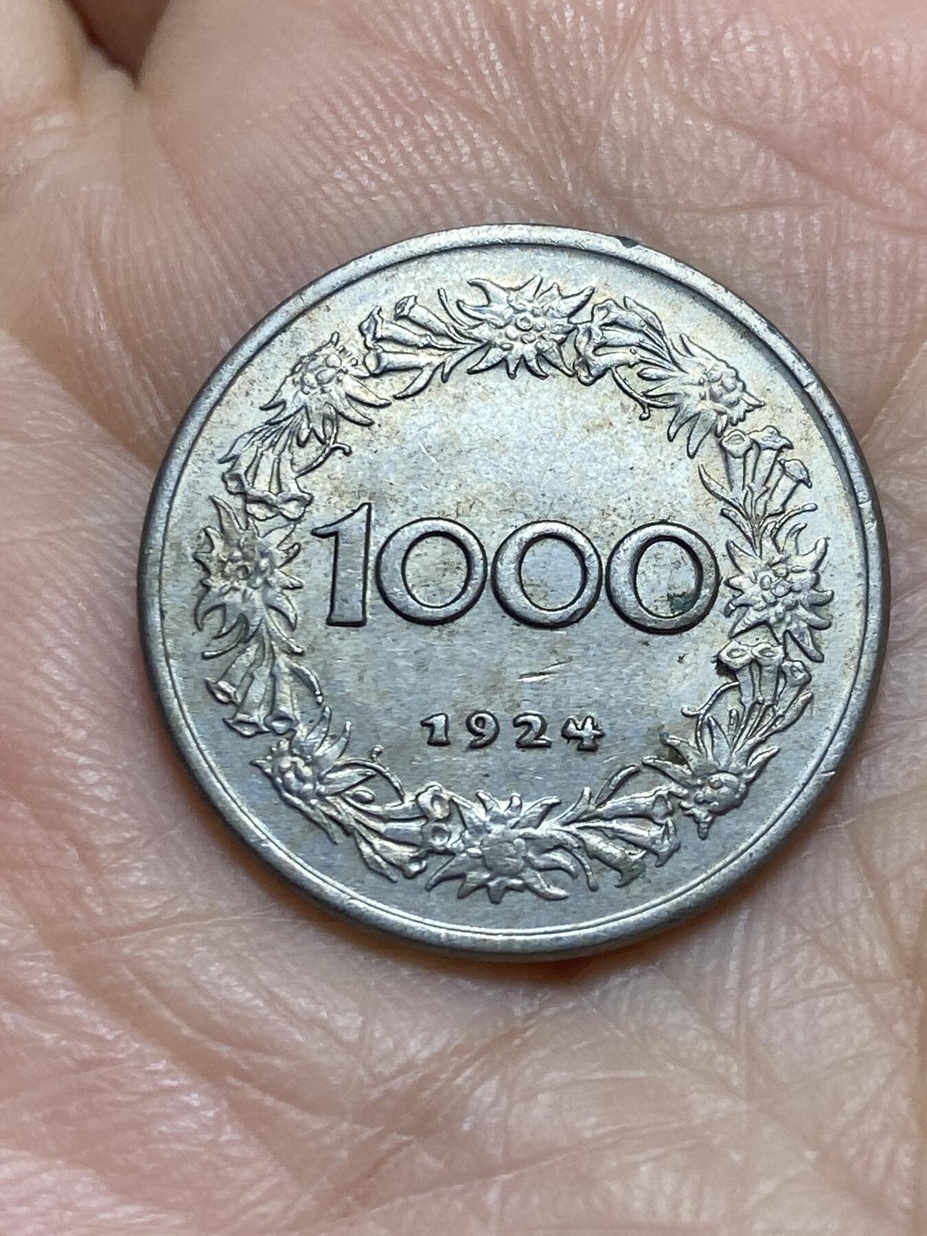 2025年第一百一十六场(总第一百四十二场）外国好品散币(免佣金) 奥地利🇦🇹1924年1000克朗