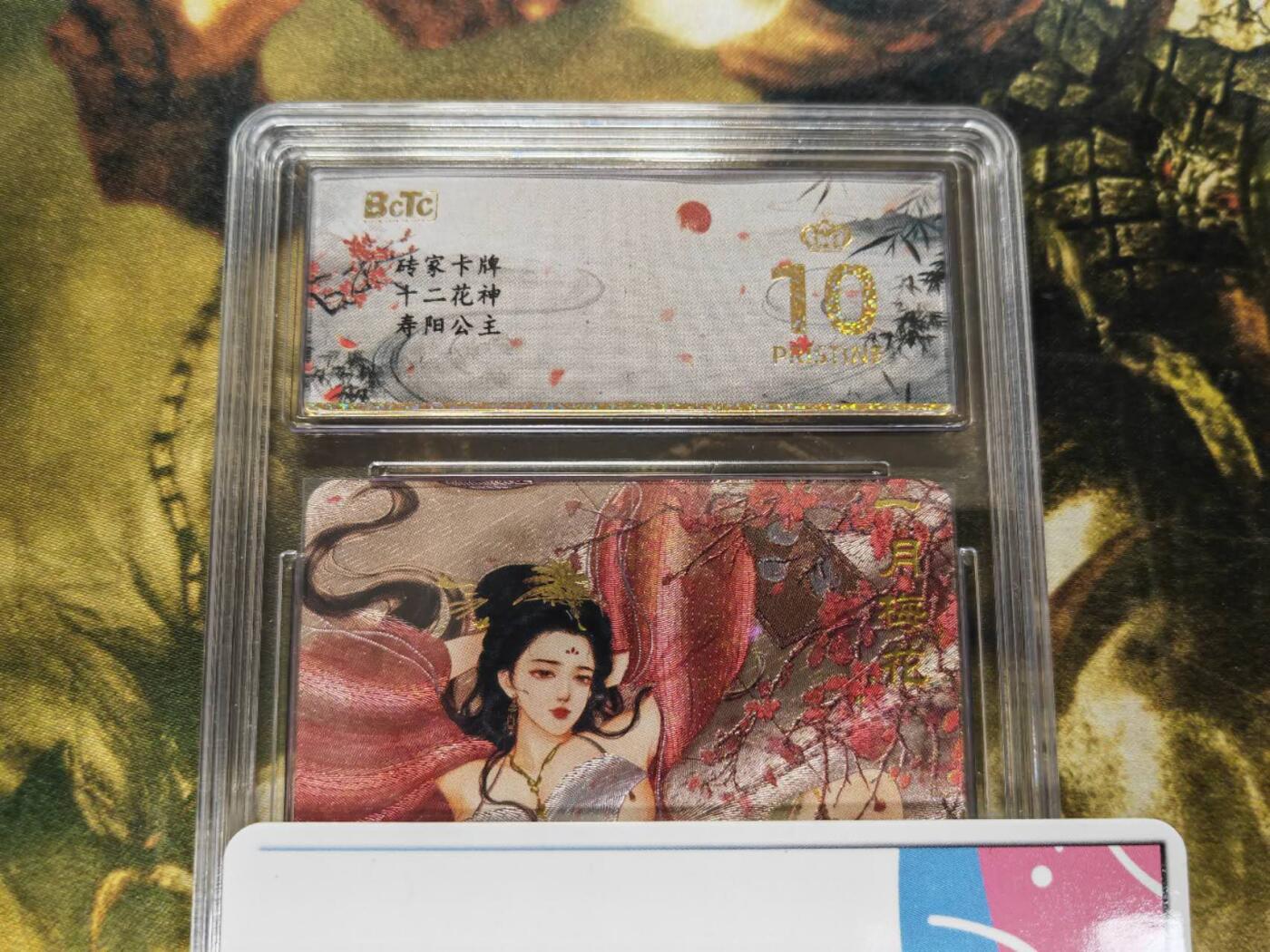 阳大大卡牌拍卖第77期（持续收拍品，周五晚上九点截拍，进群福利早知道） 【保粹爆金】砖家卡牌 十二花神 一月梅花 寿阳公主 折光粗闪