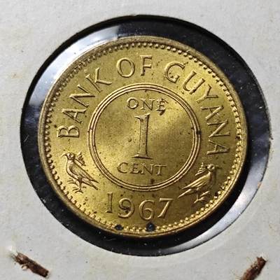 KK钱币收藏小铺  第357场  2月预留时间 周末发货 -  圭亚那1分