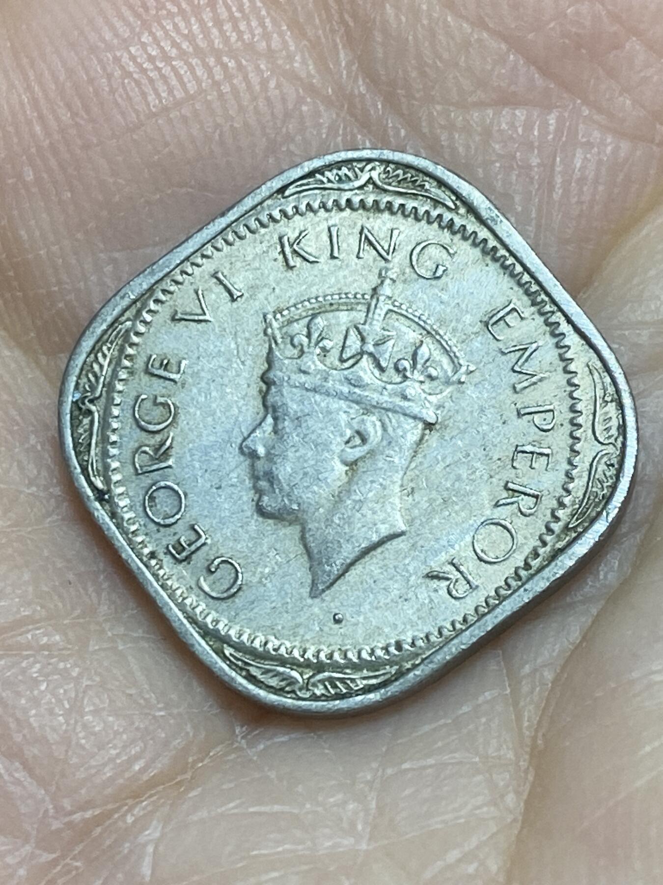 2025年第一百一十六场(总第一百四十二场）外国好品散币(免佣金) 英属印度1947年1/2安娜(乔治六世第五版)