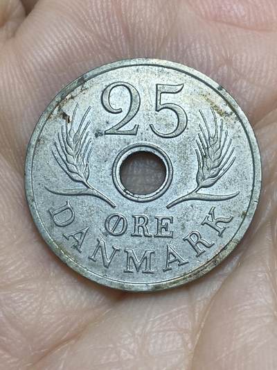 2025年第一百一十六场(总第一百四十二场）外国好品散币(免佣金) - 丹麦🇩🇰1968年25欧尔(弗雷德里克九世时期，C; S版)