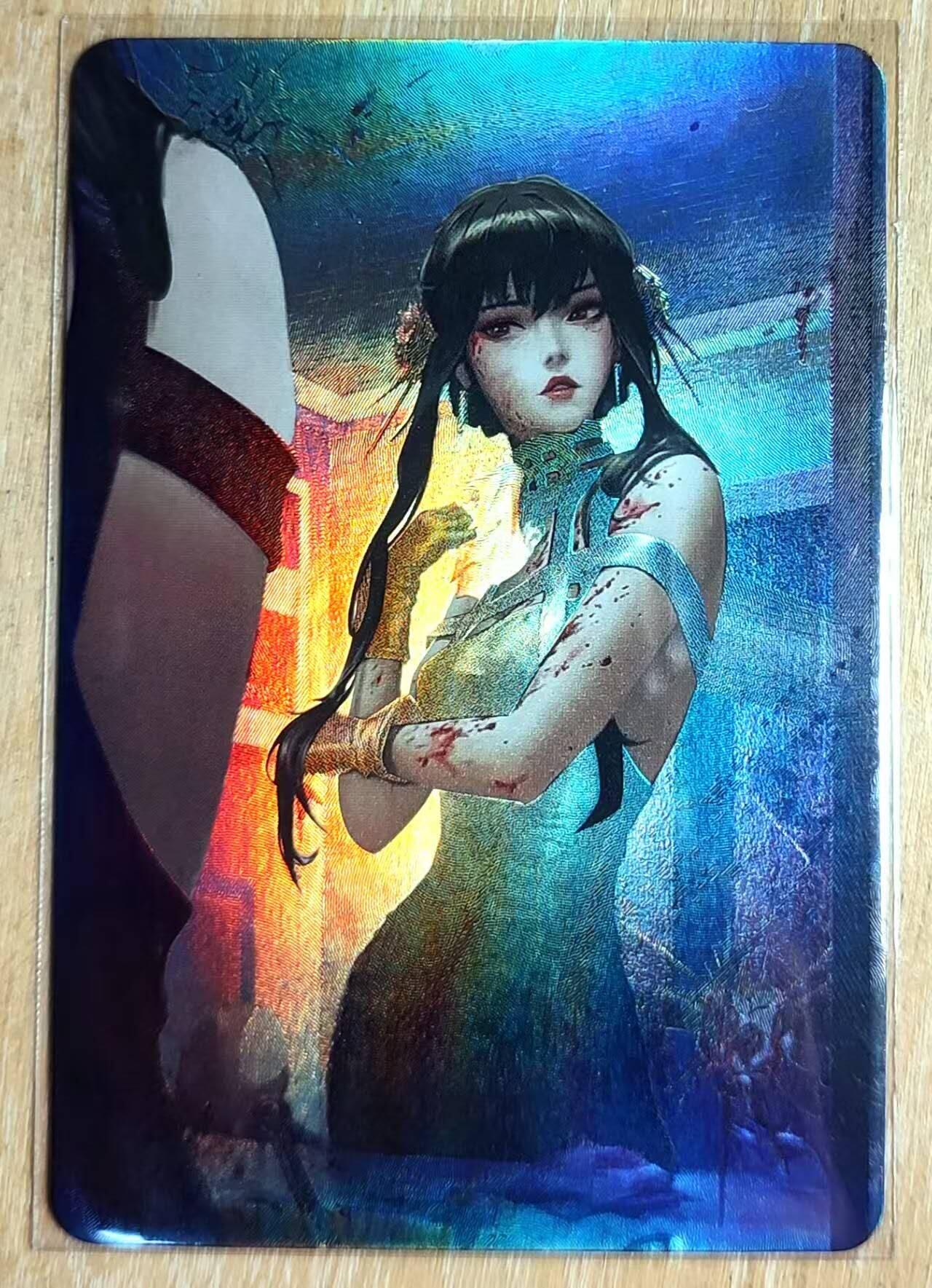 龙虎卡牌第六十场 - 猎虎师狂喜（无佣金，满120包邮，周六晚上结拍，欢迎送拍） 粗彩闪 宁缺卡牌 荆棘公主