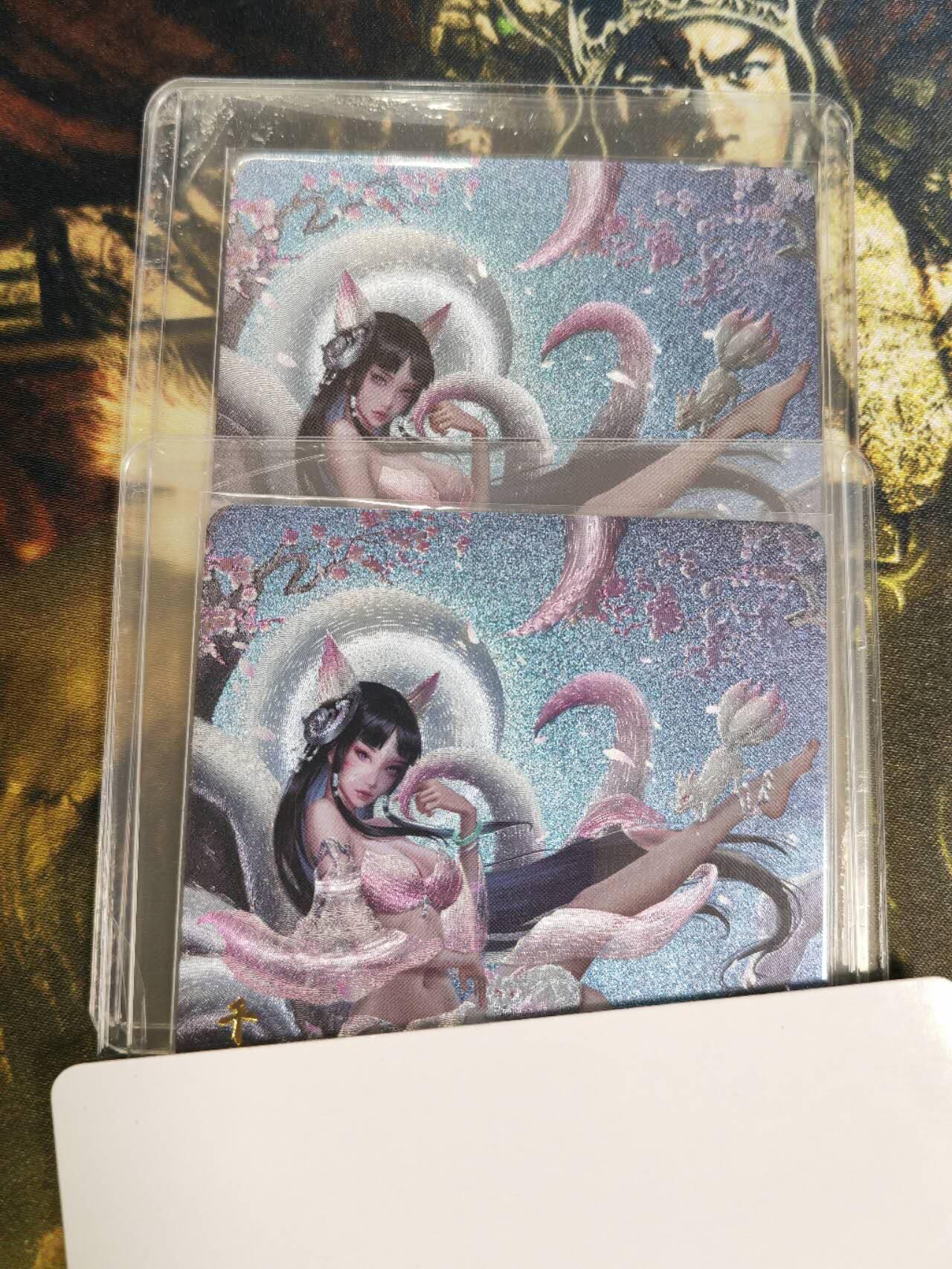 阳大大卡牌拍卖第77期（持续收拍品，周五晚上九点截拍，进群福利早知道） 卡卡有趣 上古十大女妖 千面美人•晏紫苏渐变双服饰 折光粗闪 带卡膜卡夹