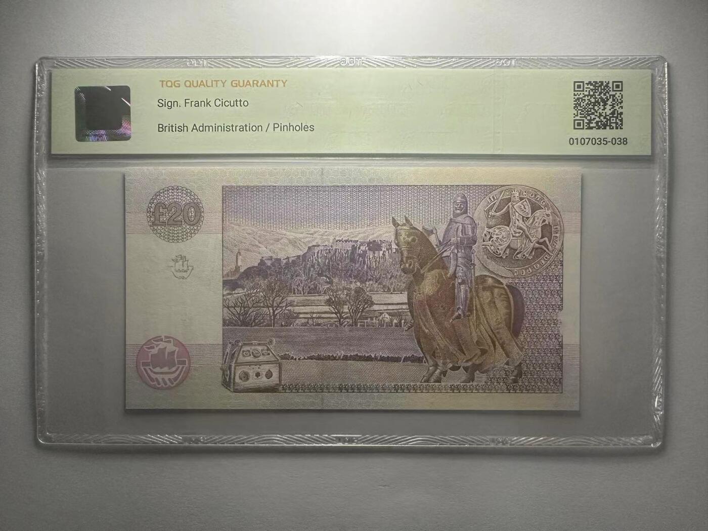 喜羊羊钱币收藏2025第10期(原相机拍摄普惠场) 	苏格兰/克莱斯勒戴尔银行	P-221a 1994年20镑			53				E/WV 033523			