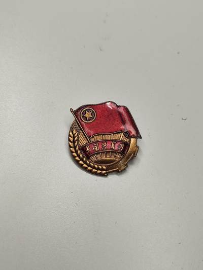 新时代收藏徽章红藏拍卖(第二十七场)  徽章纸品证书杂项 - 好品 50年代共青团员证章 接近原光 适合收藏 