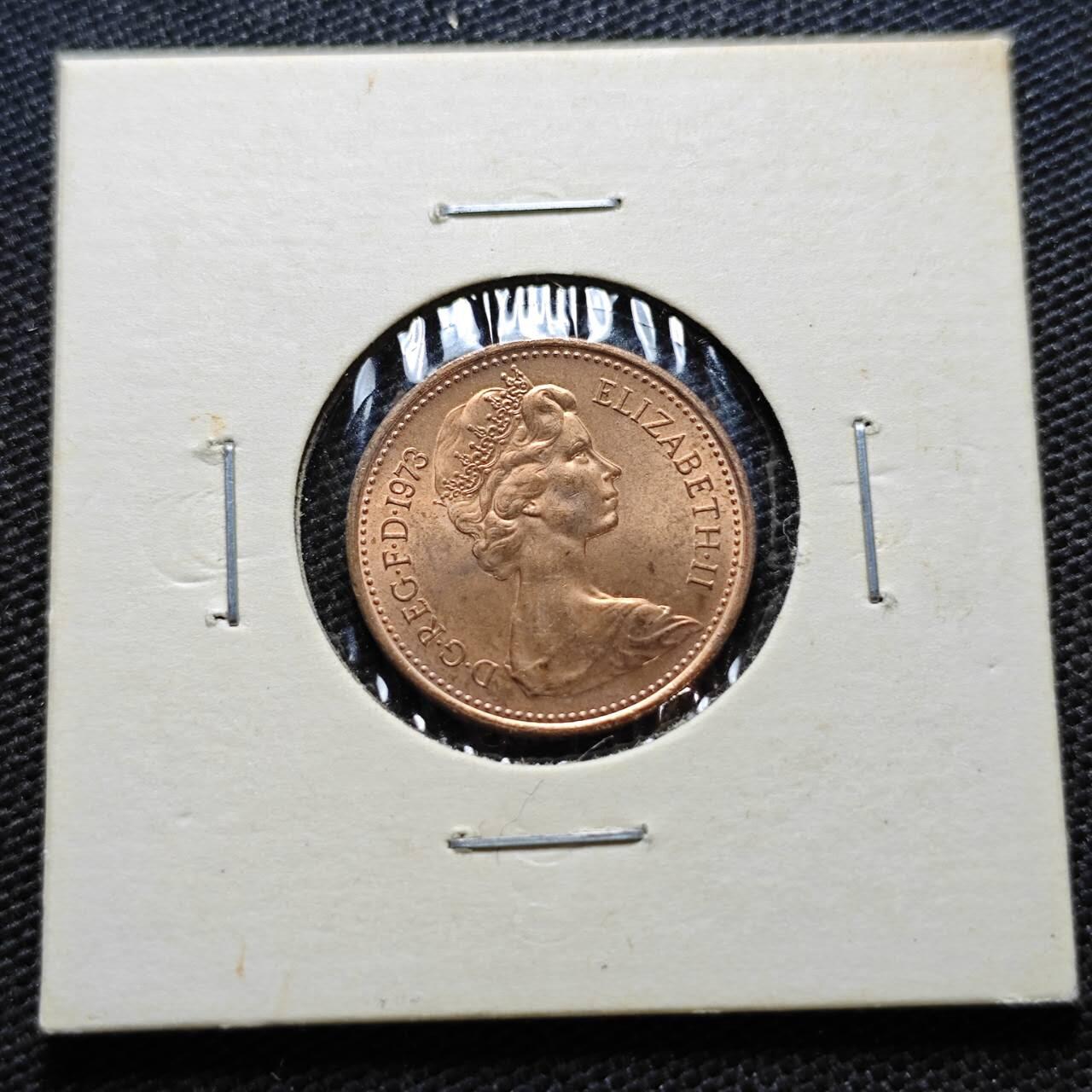 KK钱币收藏小铺  第357场  2月预留时间 周末发货 1973英国1便士 好品