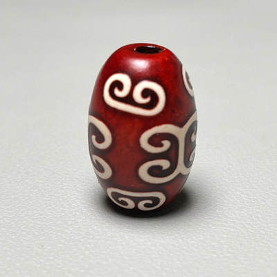 听雨轩（三十八） - 藏式正品回纹天珠 15*22