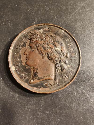 老王徽章第158期 - 法国国家射击协会大尺寸奖章    直径50mm.   重量45.3g