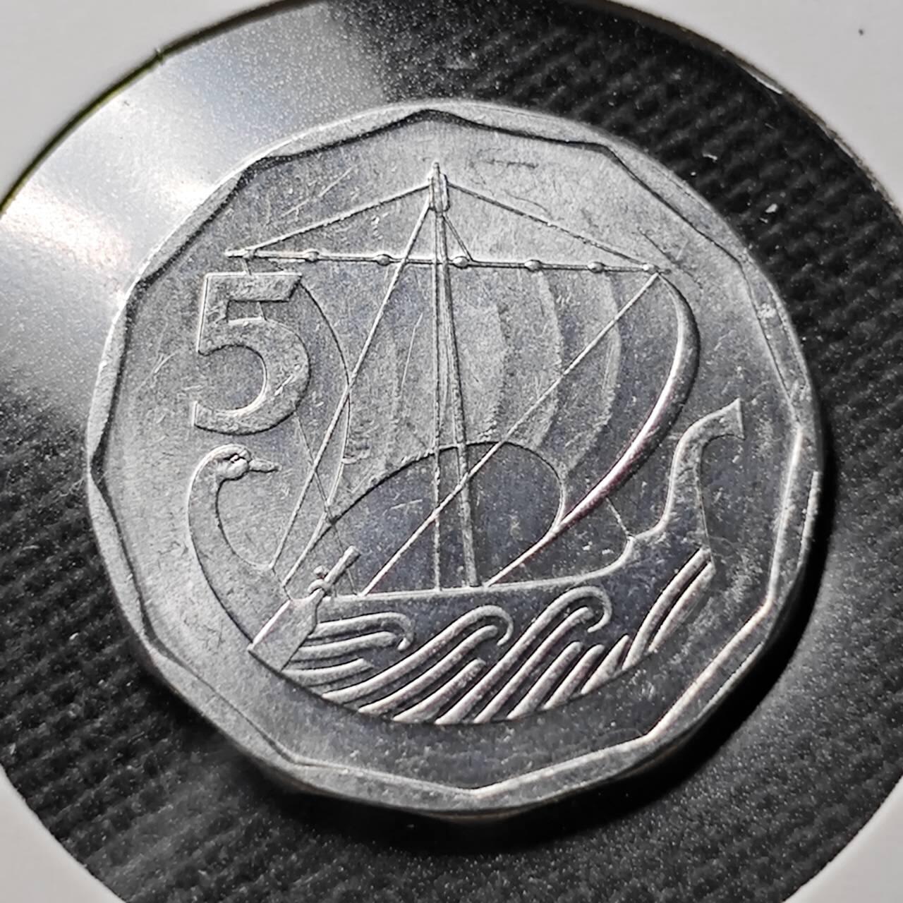 KK钱币收藏小铺  第357场  2月预留时间 周末发货 1981塞浦路斯5米尔 好品