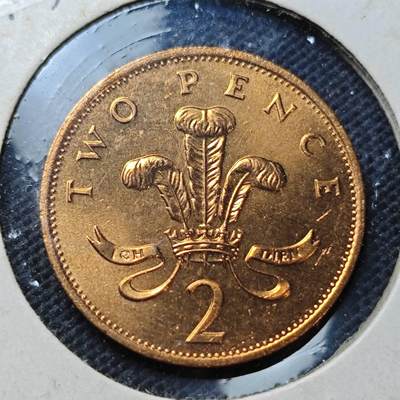 KK钱币收藏小铺  第357场  2月预留时间 周末发货 - 1989英国2便士 好品