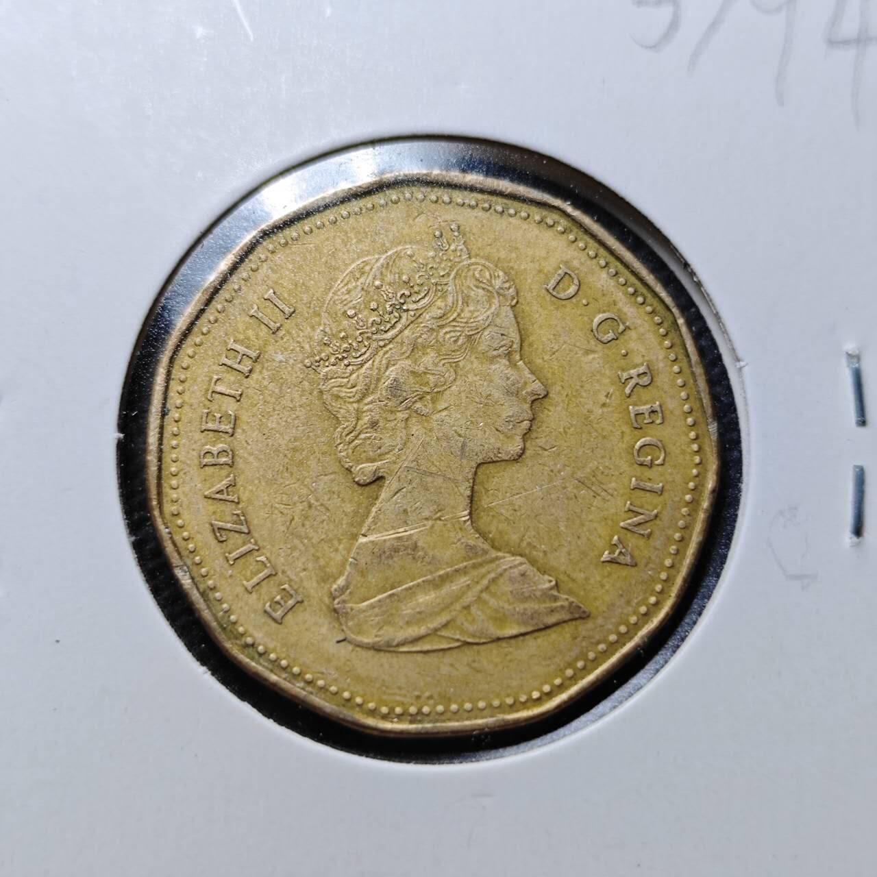 KK钱币收藏小铺  第357场  2月预留时间 周末发货 1988加拿大1元 