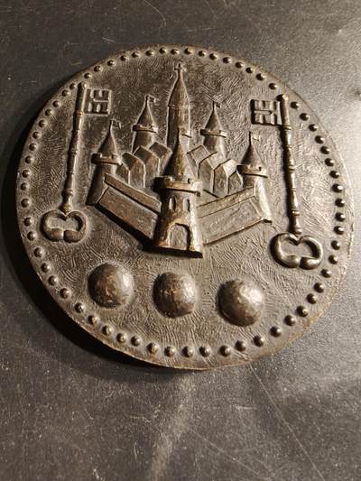 老王徽章第158期 - 法国全国财产管理人联合会大铜章     直径72mm.   重量198.3g