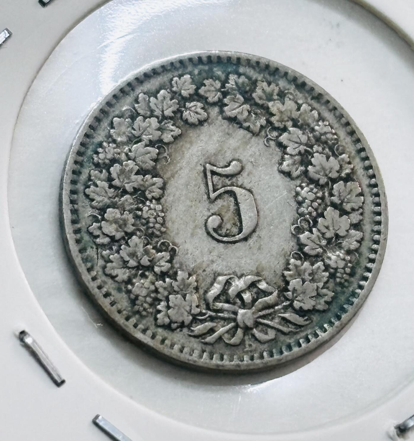 文馨钱币收藏第 277 场，熊猫金币，银币，老藏家日本明治时代到昭和时代全时期专场（特年非常多），长期接收代拍品 稀少年份  1912 年瑞士 5 生丁