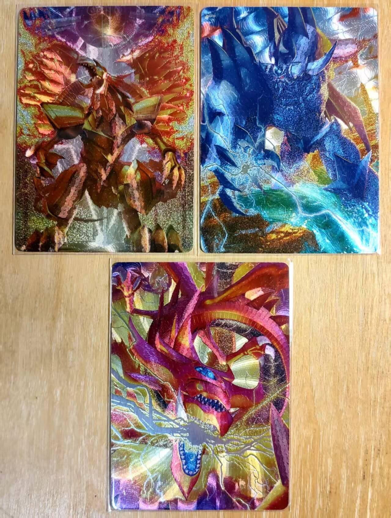 龙虎卡牌第六十场 - 猎虎师狂喜（无佣金，满120包邮，周六晚上结拍，欢迎送拍） 粗闪3张 猴子动漫卡牌 游戏王三幻神