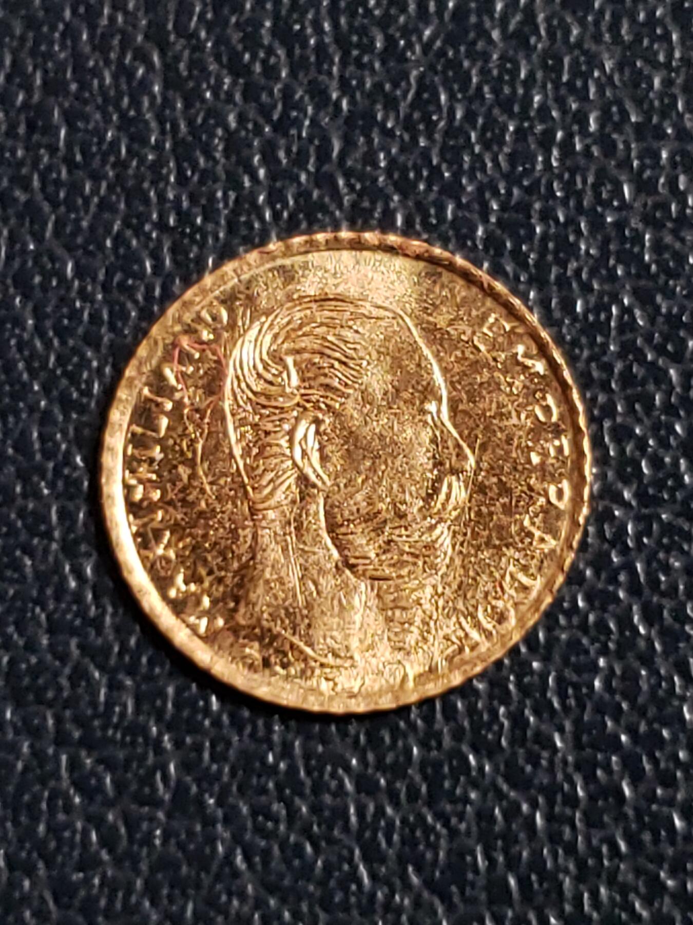 墨西哥1865年1/4比索金币（小金币大约0.4g左右 9成金）