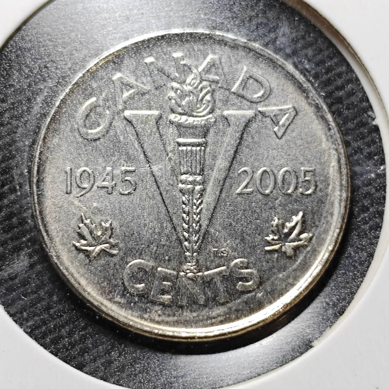 KK钱币收藏小铺  第357场  2月预留时间 周末发货  2005加拿大5分纪念币