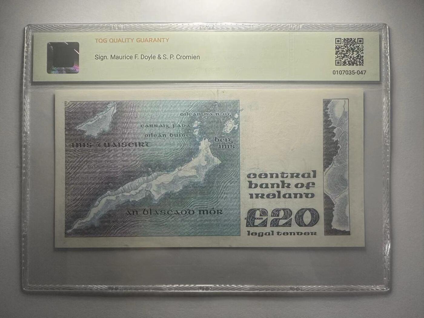 喜羊羊钱币收藏2025第10期(原相机拍摄普惠场) 	爱尔兰	P-73c 1987年20镑		ILE829151		