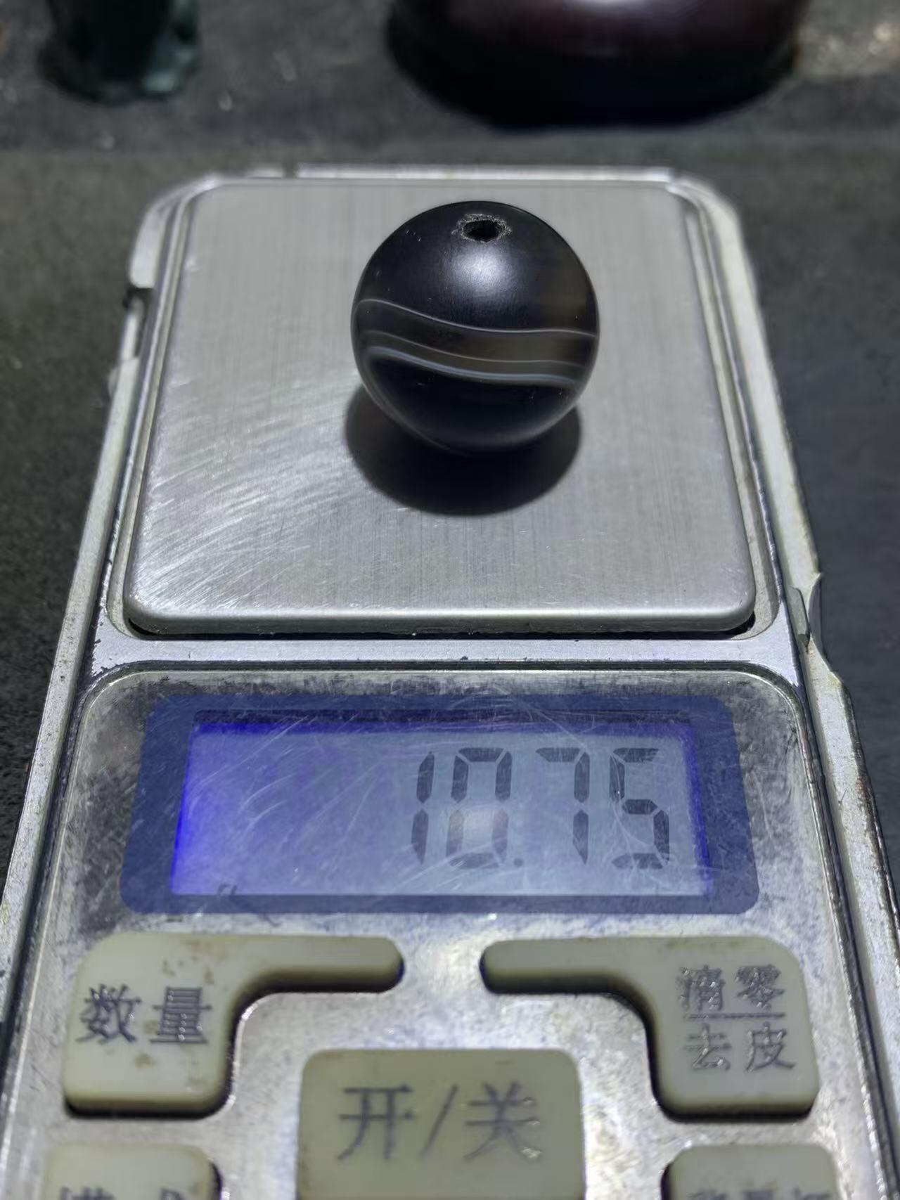 精品一线天眼药师玛瑙2.0随形圆珠一颗