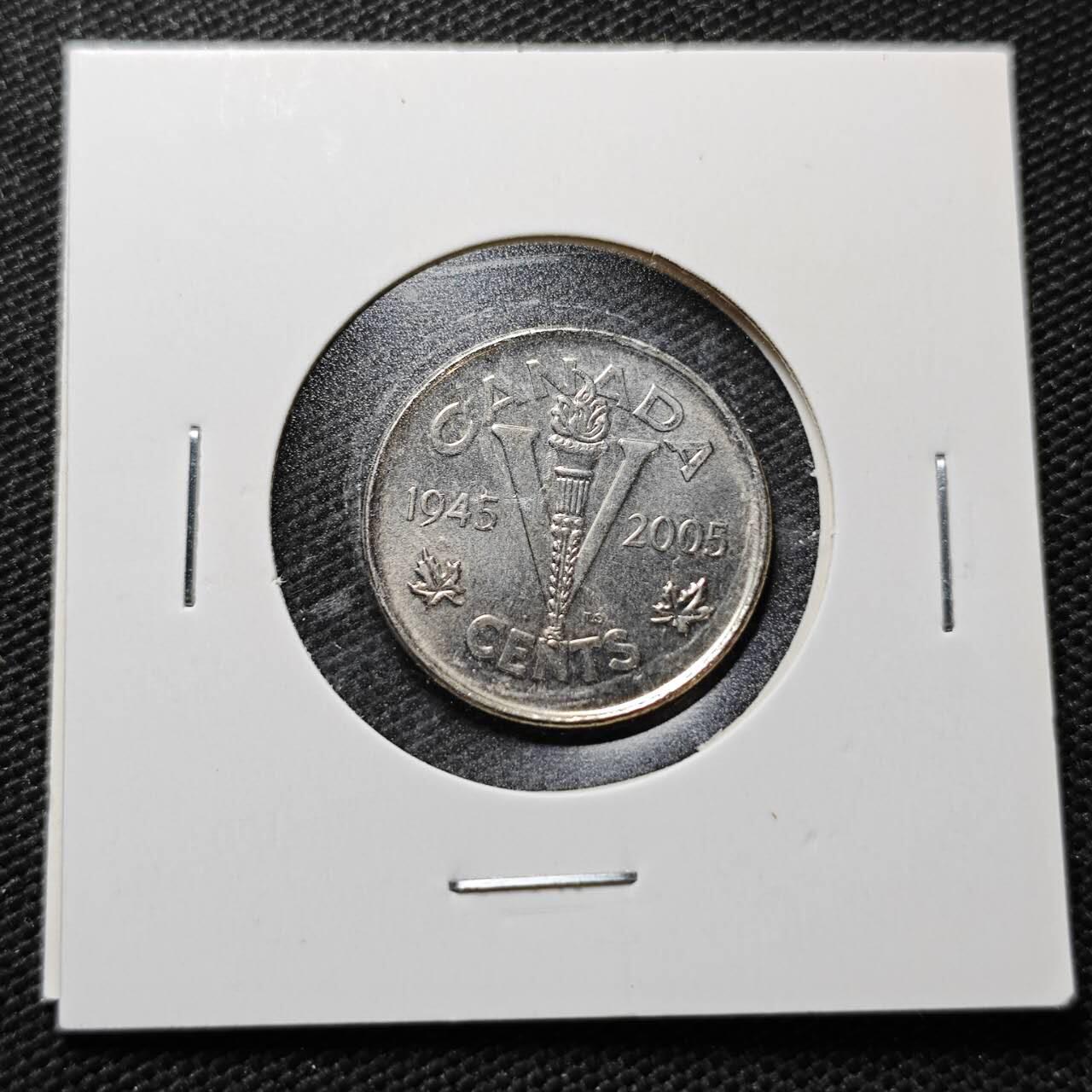 KK钱币收藏小铺  第357场  2月预留时间 周末发货  2005加拿大5分纪念币