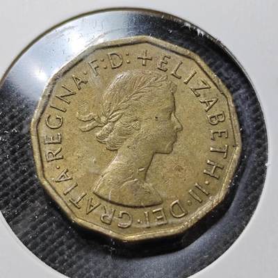 KK钱币收藏小铺  第357场  2月预留时间 周末发货 -  1966英国3便士铜币