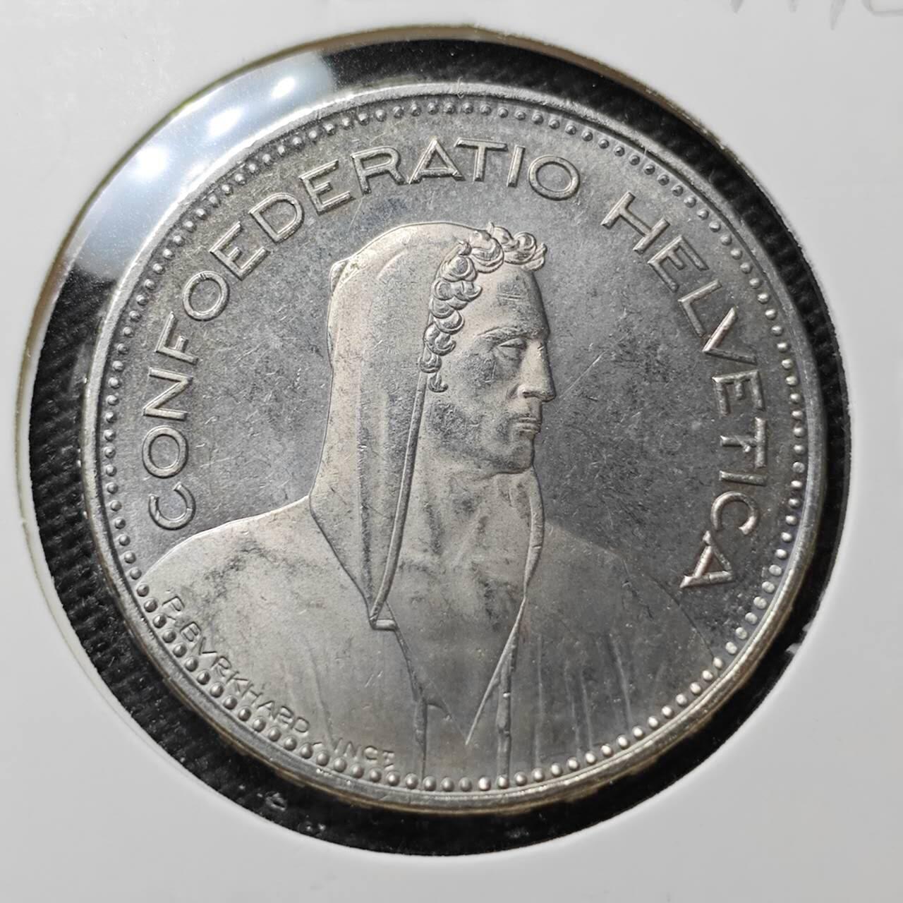 KK钱币收藏小铺  第357场  2月预留时间 周末发货  1995瑞士5法郎 好品