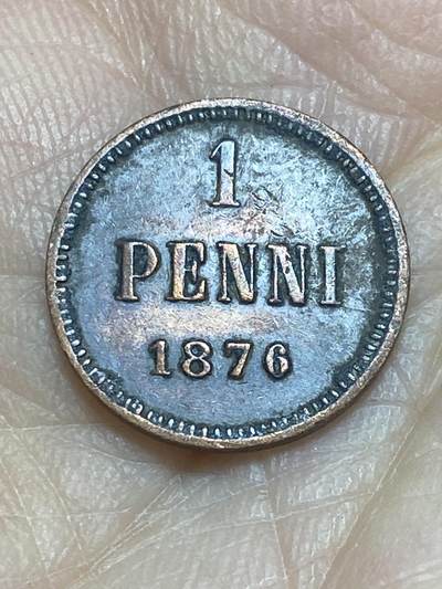 2025年第一百一十六场(总第一百四十二场）外国好品散币(免佣金) - 俄属芬兰大公国1876年1盆尼(亚历山大二世时期)