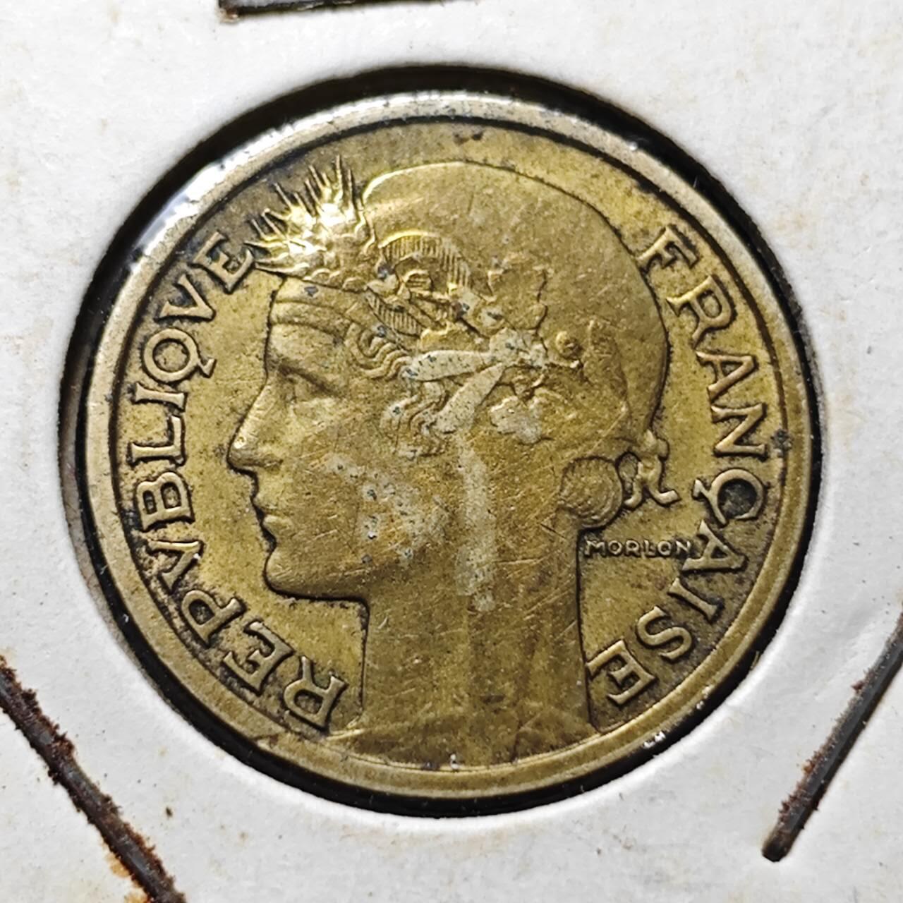 KK钱币收藏小铺  第357场  2月预留时间 周末发货  1936法国50分铜币