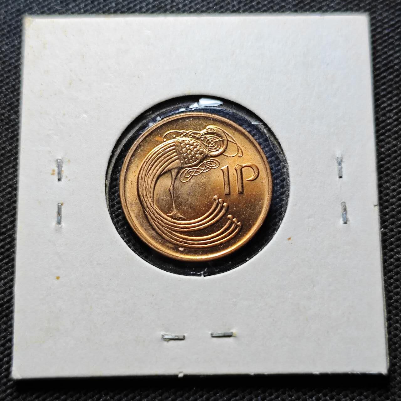 KK钱币收藏小铺  第357场  2月预留时间 周末发货 1980爱尔兰1便士 好品