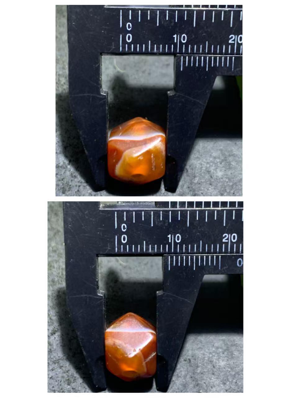 高玉化丝玛瑙通货唐八棱珠一颗，