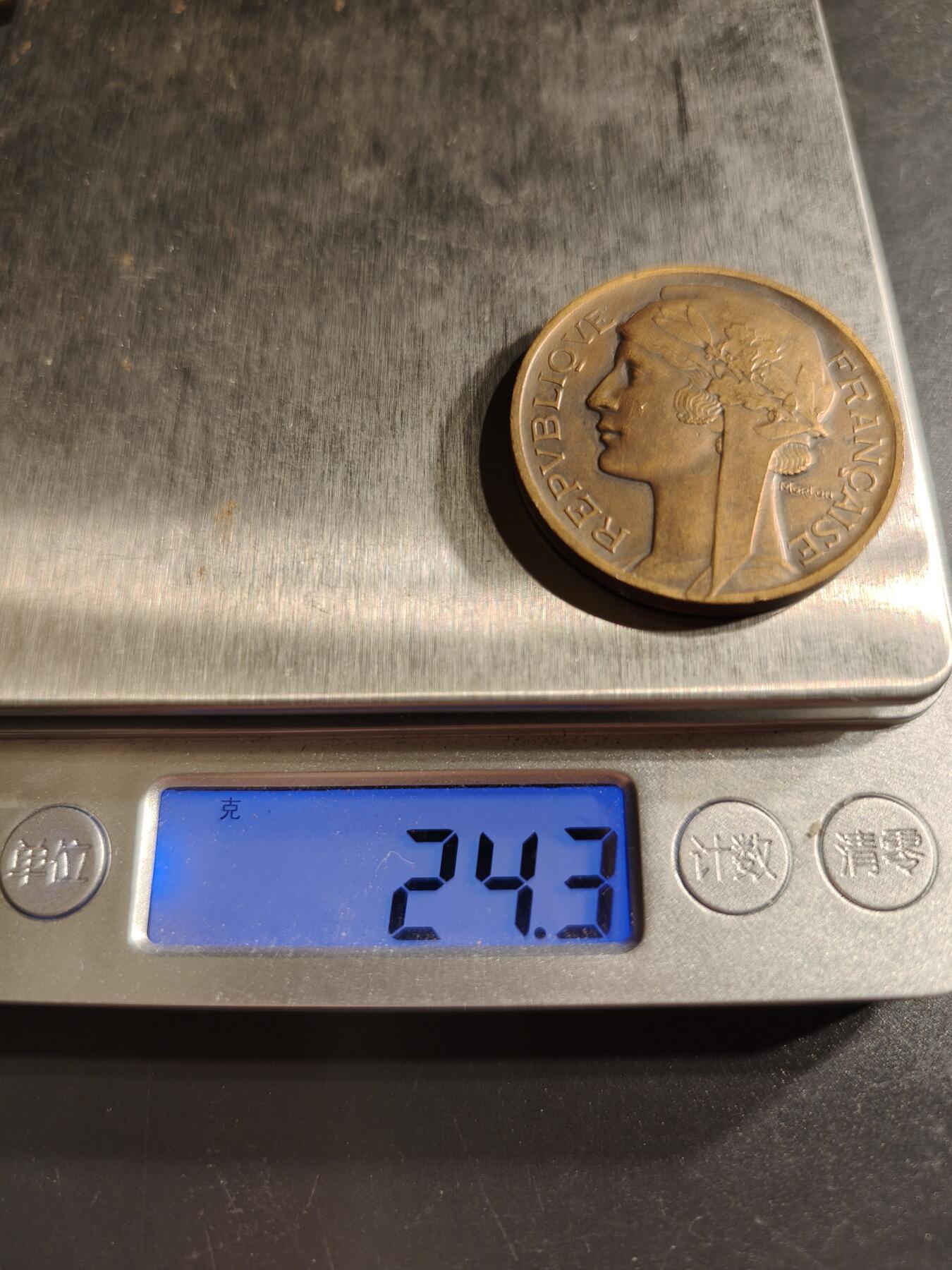 老王徽章第158期 法国体育教育国务秘书赠大铜章    直径36mm.   重量24.3g
