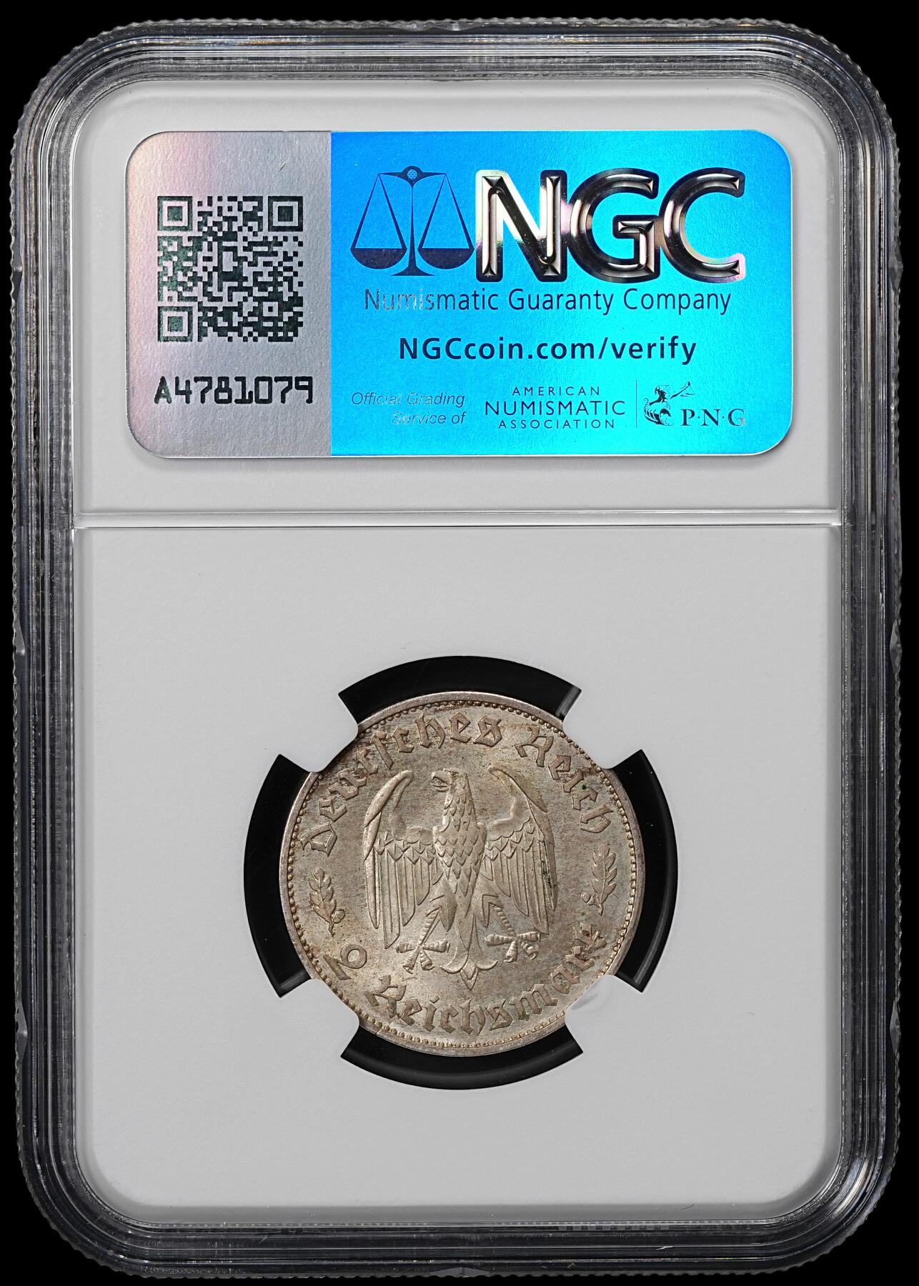 修遠堂世界钱币第九十期 NGC MS63 1934年第三帝国-席勒诞辰175周年纪念2马克银币