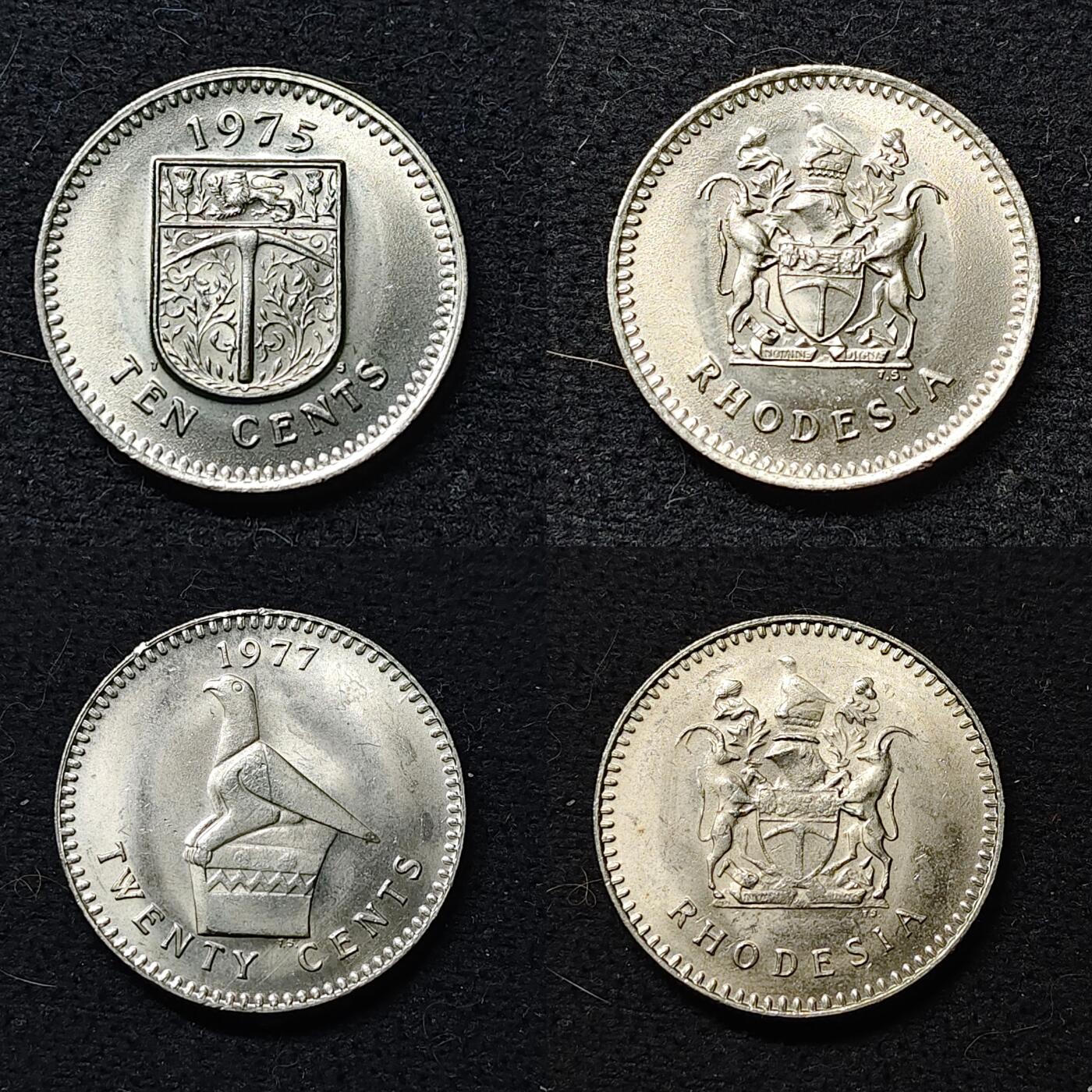 【全场包邮】纯粹捡漏拍471场（免费代拍第8场） 英属罗德西亚1970-1976年混年份官方套币