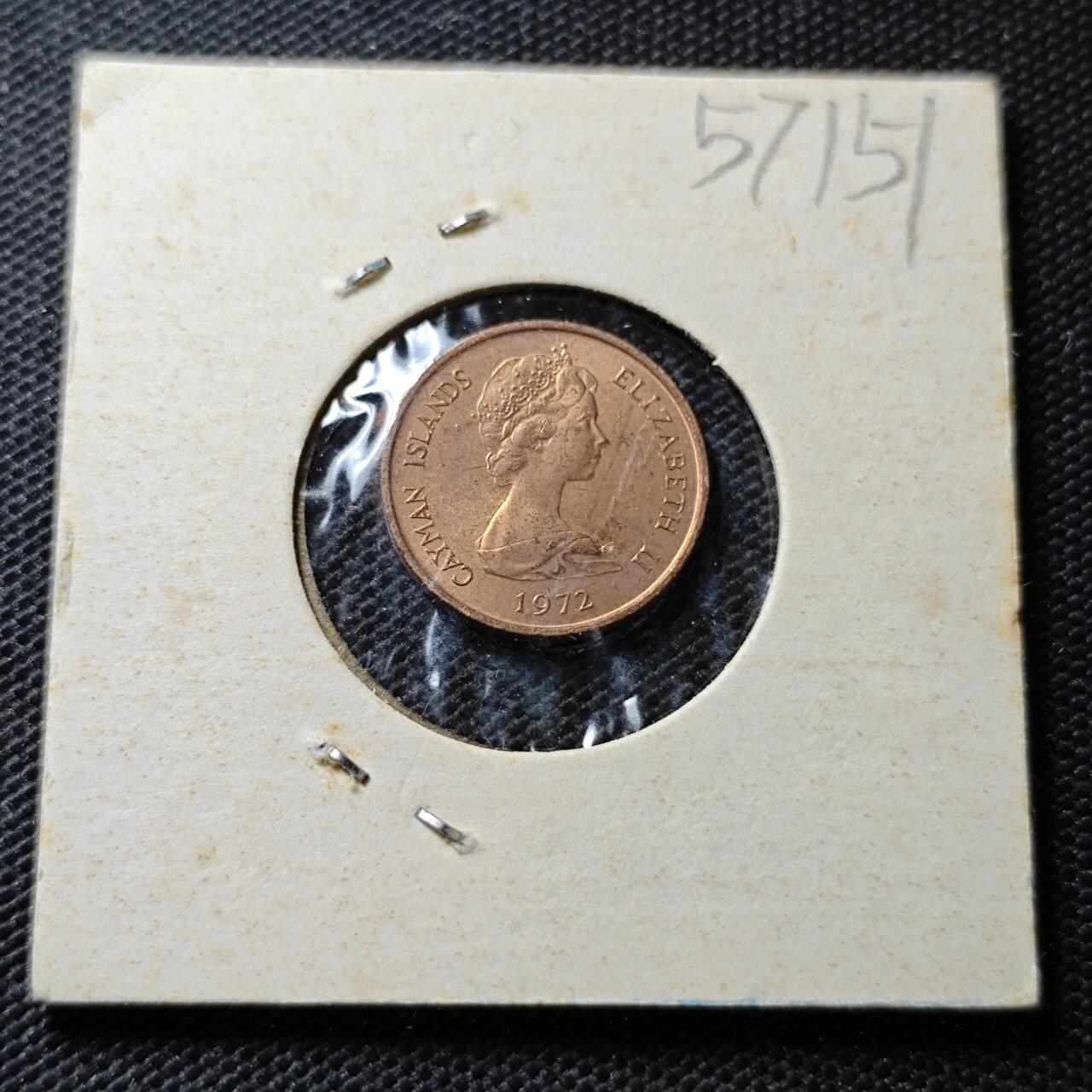 KK钱币收藏小铺  第357场  2月预留时间 周末发货  开曼群岛1分 好品