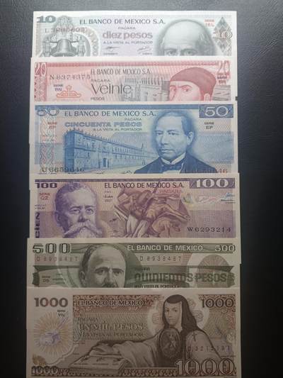 2025十月第三期，总197期 - 墨西哥套钞批量六张UNC