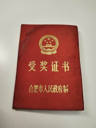 新时代收藏徽章红藏拍卖(第二十七场)  徽章纸品证书杂项 - 合肥市教委先进个人证书