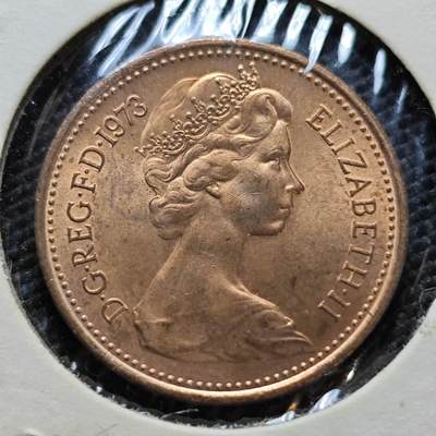 KK钱币收藏小铺  第357场  2月预留时间 周末发货 - 1973英国1便士 好品