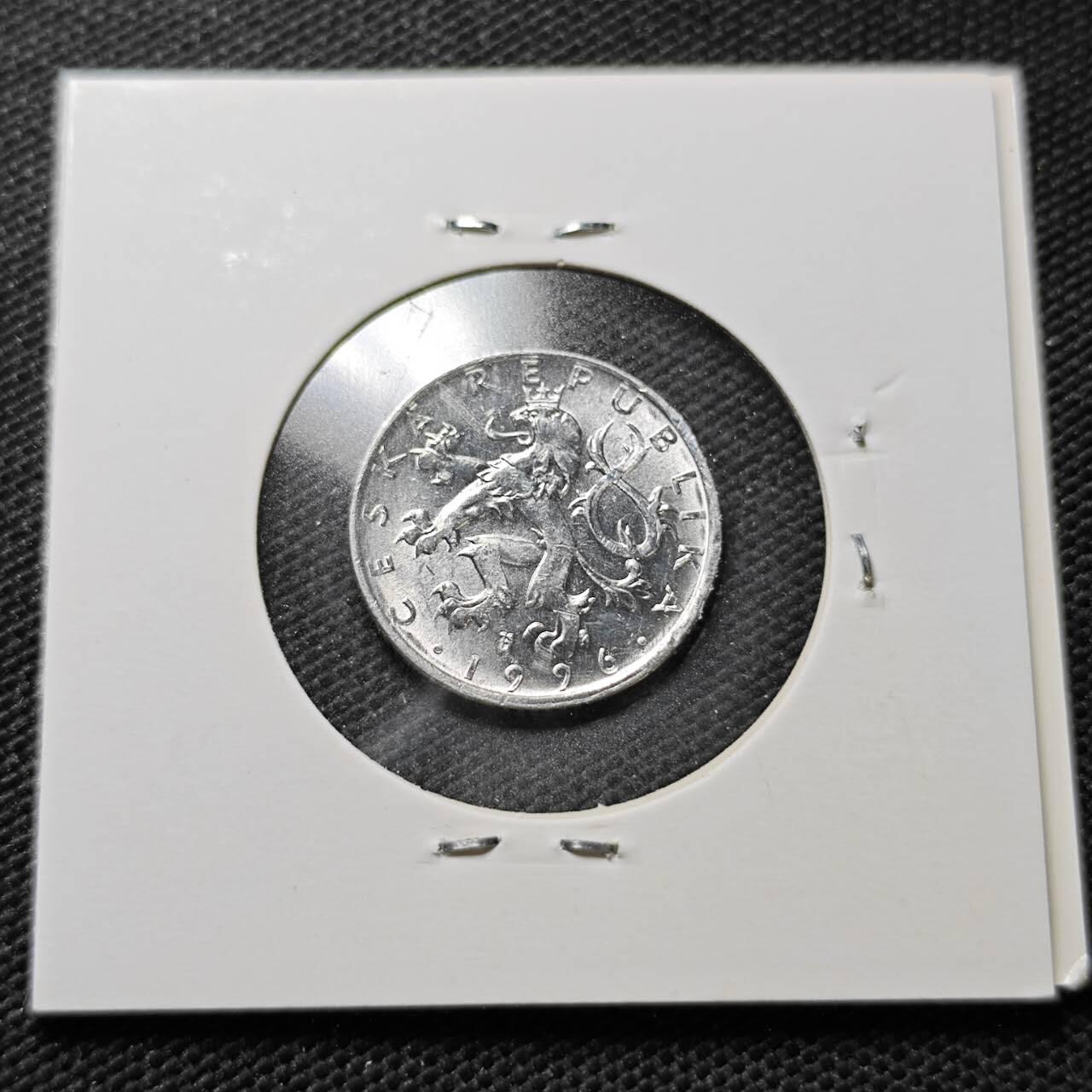 KK钱币收藏小铺  第357场  2月预留时间 周末发货  1996捷克50赫勒 好品