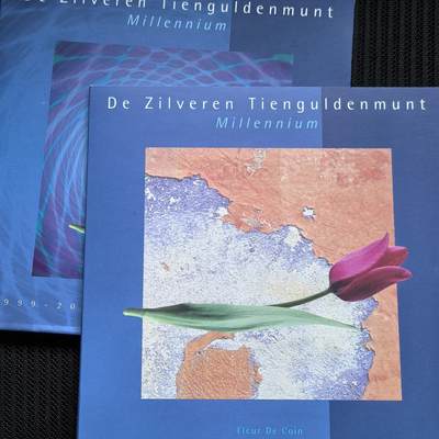 道一币馆币章第一百五十一场 - 原包装 荷兰1999年跨越千禧年10盾纪念银币