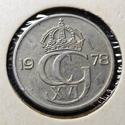 KK钱币收藏小铺  第357场  2月预留时间 周末发货 - 1978瑞典50欧尔 