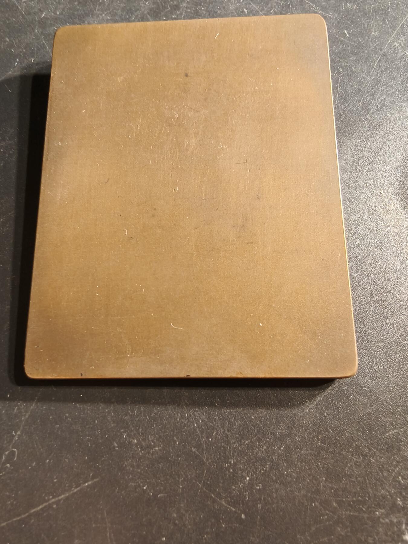 老王徽章第158期 法国教授方形大铜章     高浮雕    原盒     尺寸75×54mm.   重量148.4g