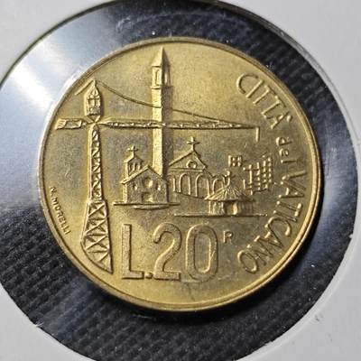 KK钱币收藏小铺  第357场  2月预留时间 周末发货 - 梵蒂冈20里拉 好品