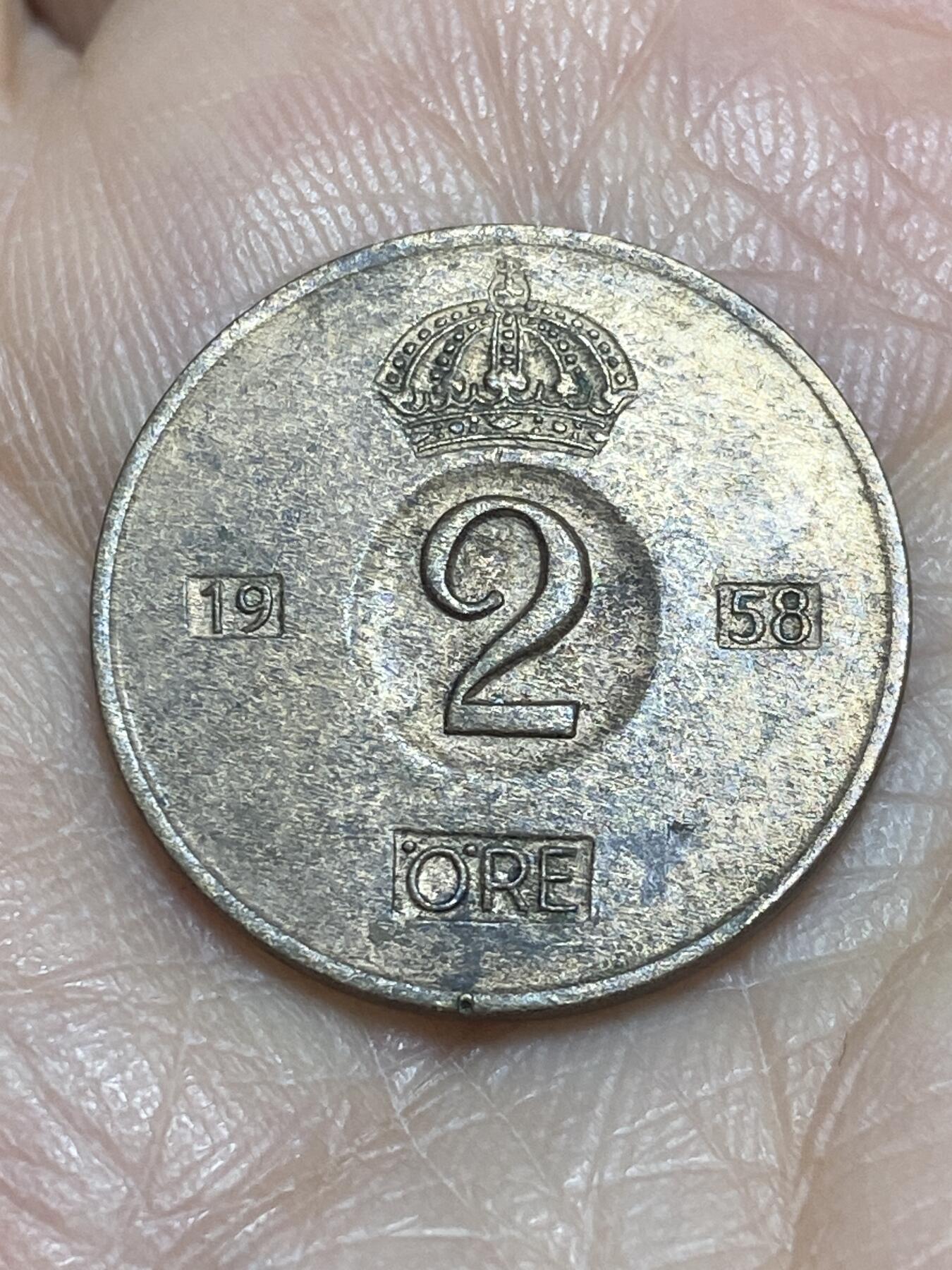2025年第一百一十六场(总第一百四十二场）外国好品散币(免佣金) 瑞典🇸🇪1958年2欧尔